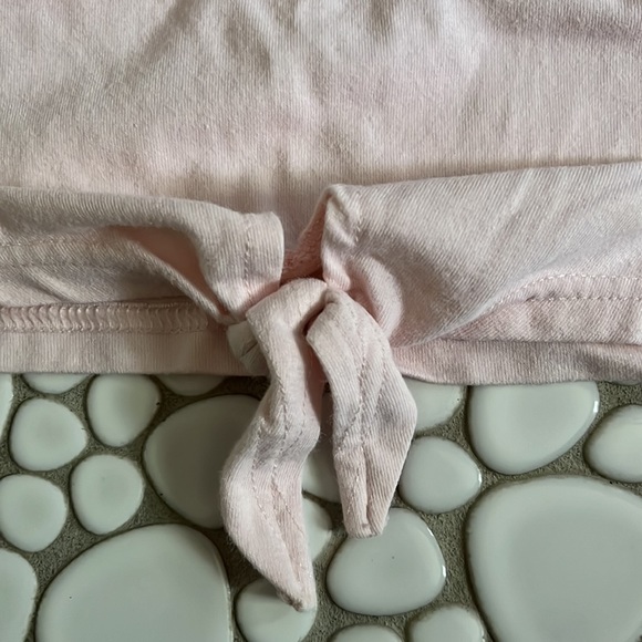 Andy & Evan Pink Short Sleeve Sparkle Rainbow Knot Hem Beach T-Shirt Girls Sz 2T - Picture 5 of 9